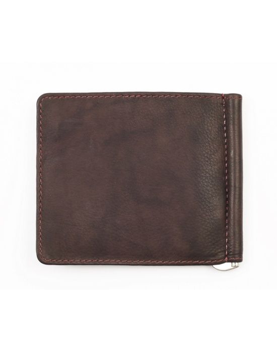 Zippo lederwaren Money Clip Card Wallet Brown - achteraanzicht