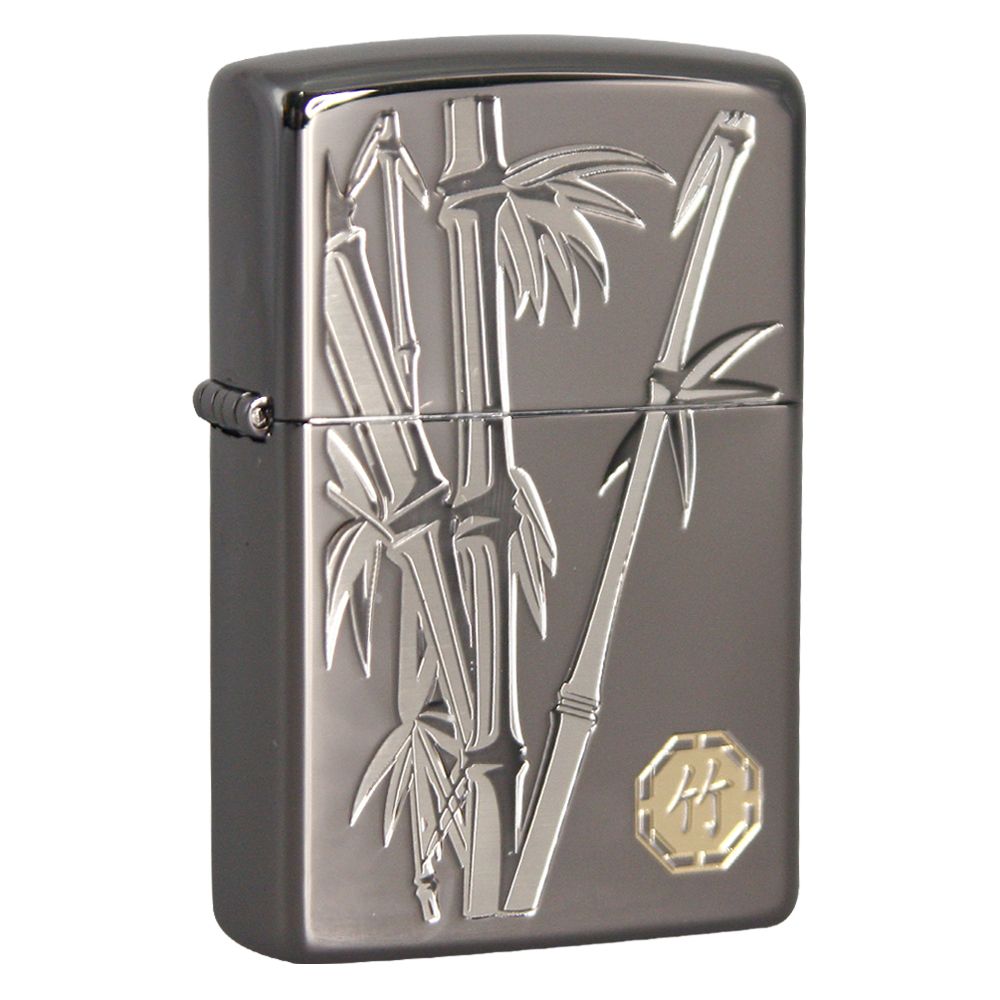 Zippo Aansteker Asian The four Gracious Plants Bamboo New - achteraanzicht
