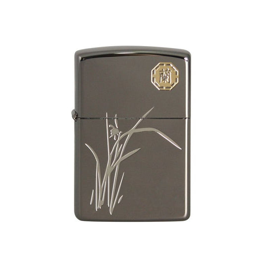 Zippo Aansteker Asian The four Gracious Plants Orchid. New - vooraanzicht