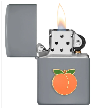 Zippo Aansteker 49452 Foodie PEACH Emblem - achteraanzicht