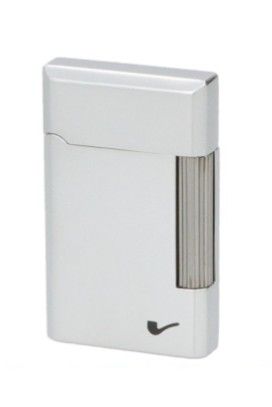Caseti vuurst. Pipe lighter Paris Chrome Satin - vooraanzicht