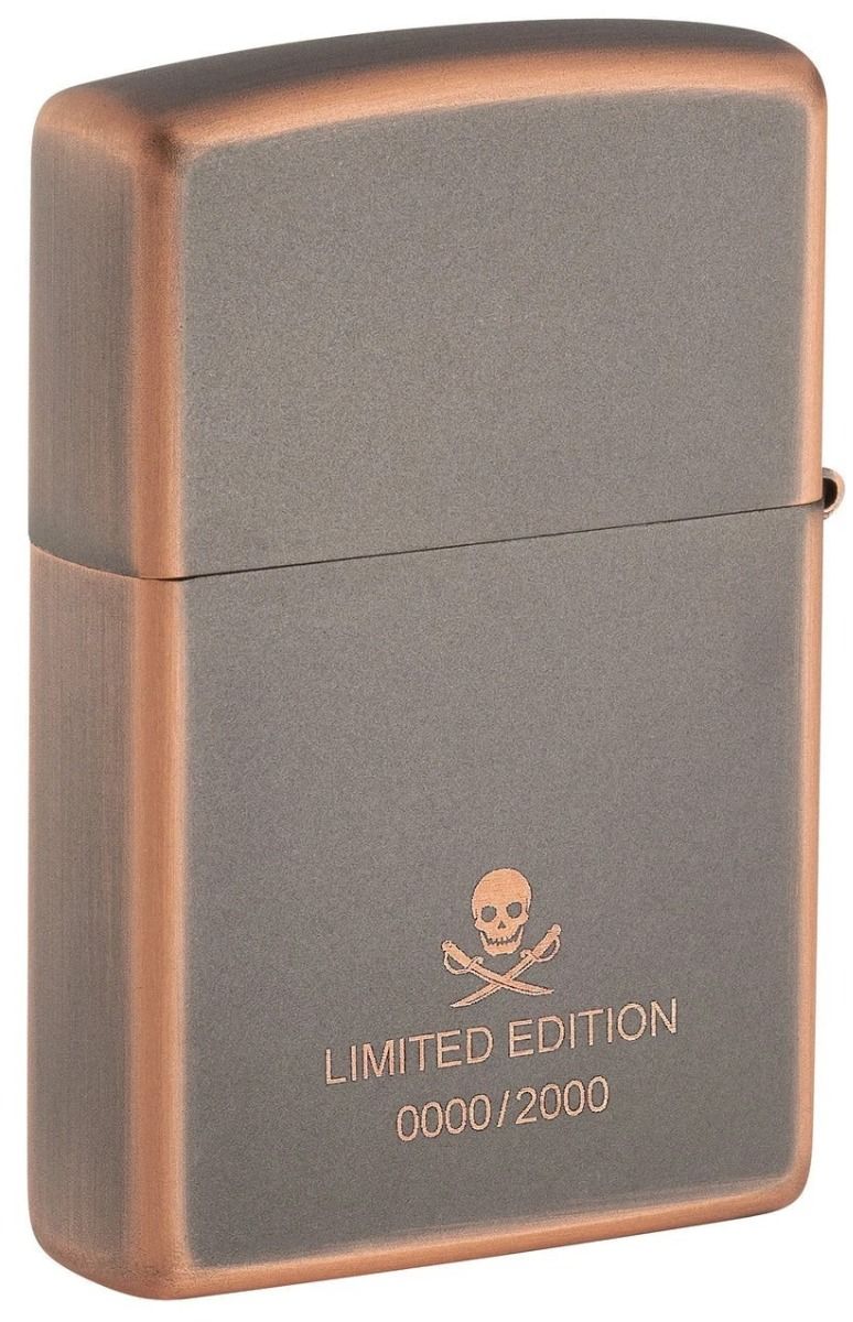 Zippo Limited Edition Pirate Skull Emblem aansteker detail 1
