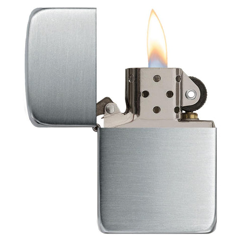 ZIPPO Aansteker PL 24 REPLICA HAND SATIN SILVER - detail