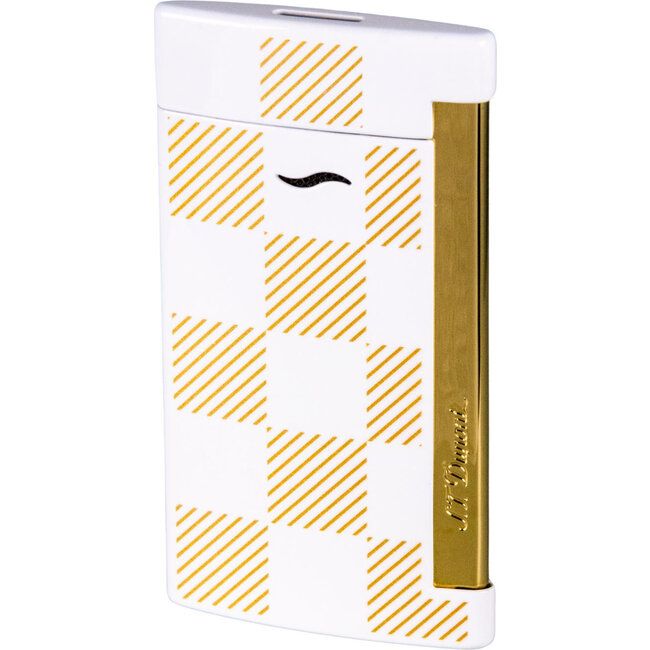 S.T. DUPONT LI SLIM 7 CHECKED WHITE - vooraanzicht