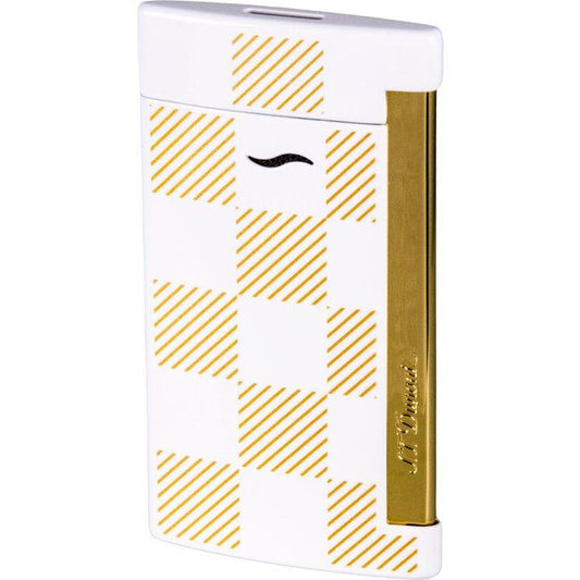 S.T. DUPONT LI SLIM 7 CHECKED WHITE - vooraanzicht