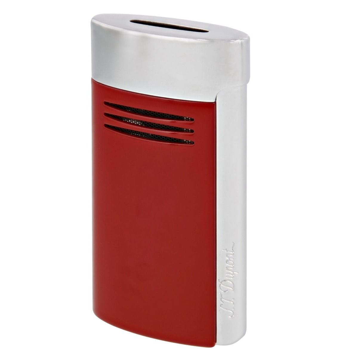 S.T. DUPONT LI MEGAJET  RED & CHROME - vooraanzicht