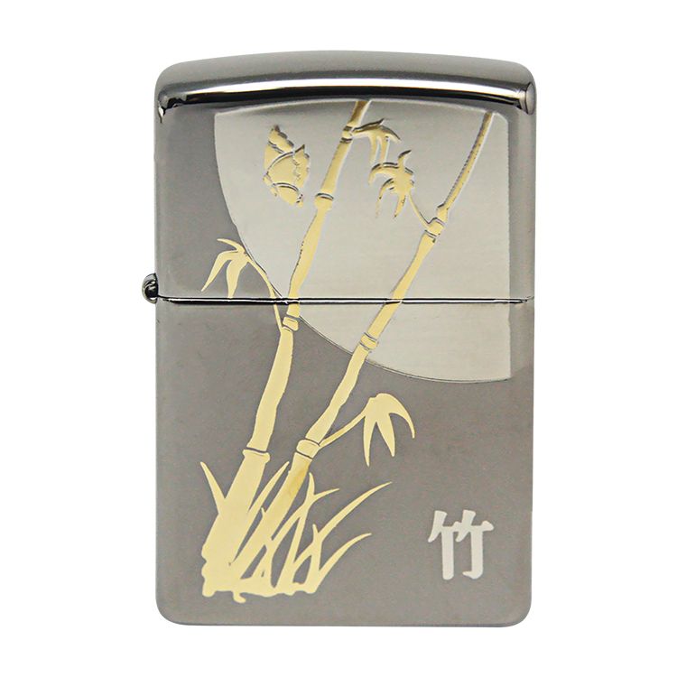 Zippo Aansteker Asian The four Gracious Plants Bamboo - vooraanzicht