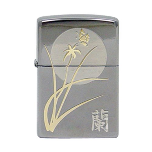 Zippo Aansteker Asian The four Gracious Plants Orchid - vooraanzicht