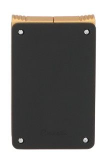 Caseti Lighter Double + soft Jet Black/Gold with 08MM Punch - vooraanzicht