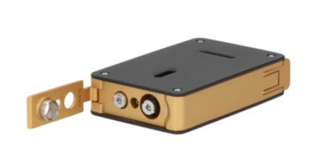Caseti Lighter Double + soft Jet Black/Gold with 08MM Punch - detail