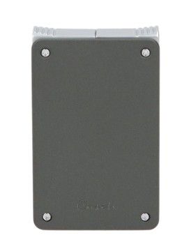 Caseti Lighter Double + soft Jet Grey/Chrome with 08MM Punch - vooraanzicht