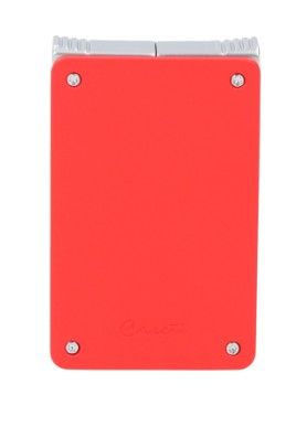 Caseti Lighter Double + soft Jet Red/Chrome with 08MM Punch - vooraanzicht