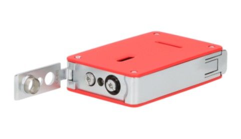 Caseti Lighter Double + soft Jet Red/Chrome with 08MM Punch - detail