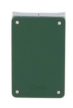 Caseti Lighter Double + soft Jet Green/Chro with 08MM Punch - vooraanzicht