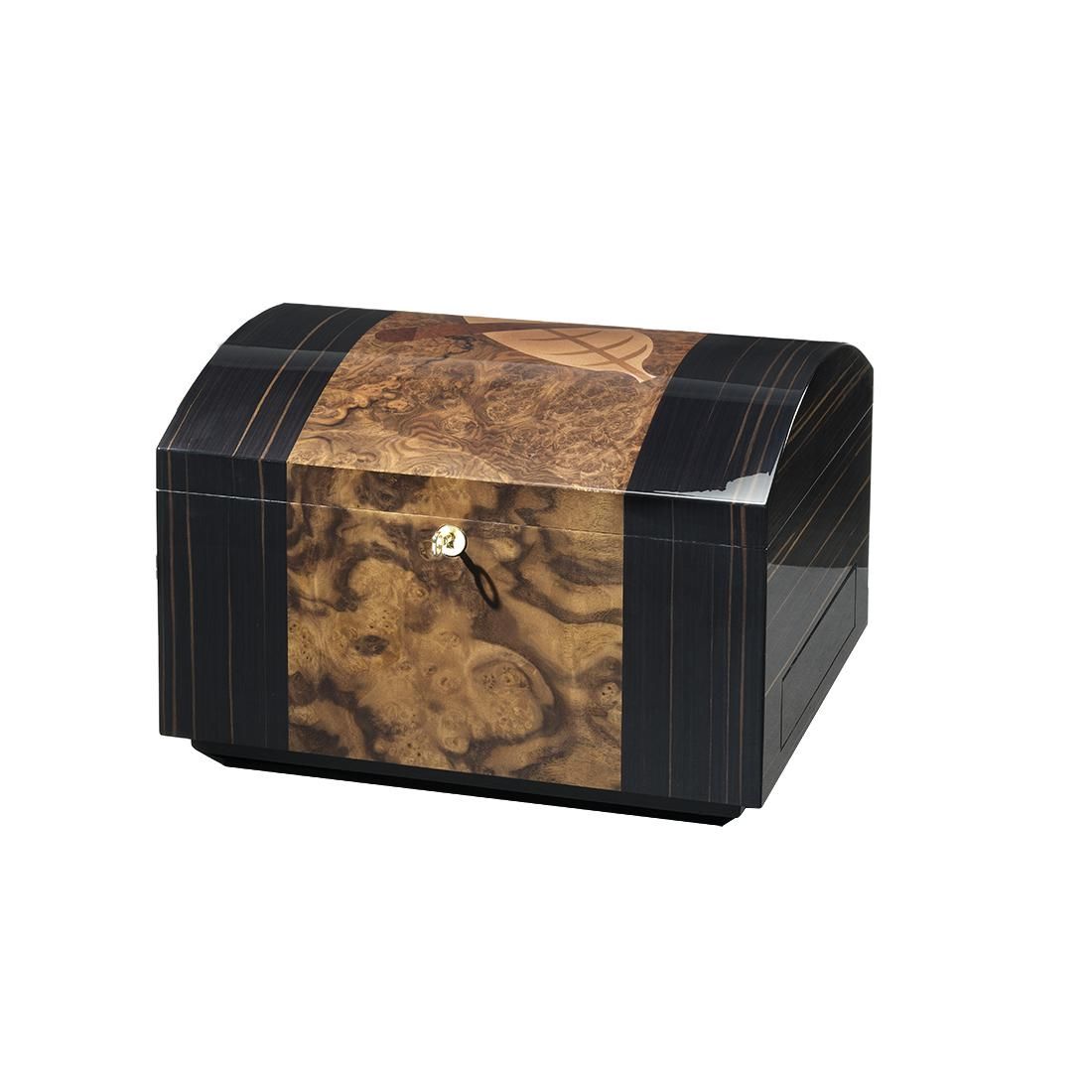 Morici Roma Tabaco Trunk with drawer & ashtray - productfoto vooraanzicht