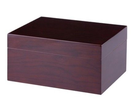 Angelo Humidor real wood Veneer Walnut - vooraanzicht productfoto walnoot fineer