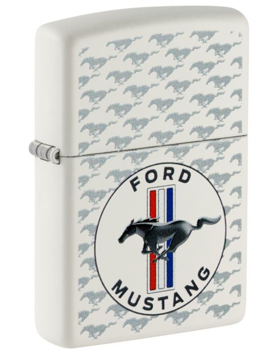 Zippo Aansteker 214 Ford Mustang Horse & Bars Device - vooraanzicht