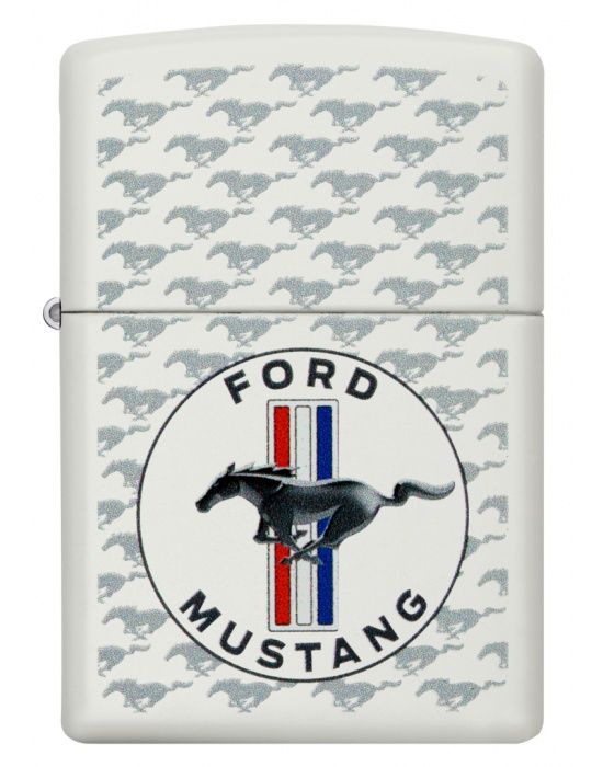 Zippo Aansteker 214 Ford Mustang Horse & Bars Device - achteraanzicht