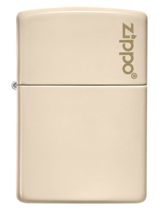 Zippo Aansteker 49453ZL Flat Sand Zippo Logo - achteraanzicht