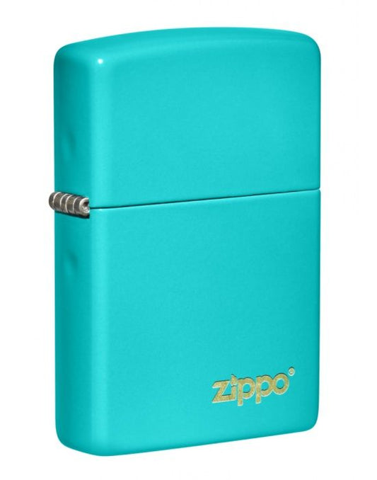 Zippo Aansteker 49454 Flat Turquoise Zippo Lasered - vooraanzicht