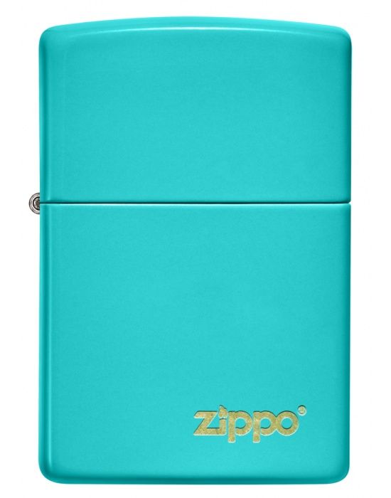 Zippo Aansteker 49454 Flat Turquoise Zippo Lasered - achteraanzicht