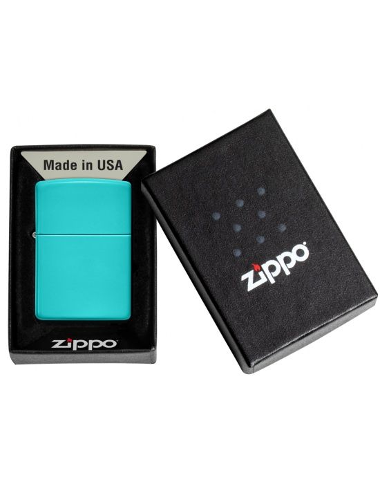 Zippo Aansteker 49454 Regular Flat Turquoise - detail