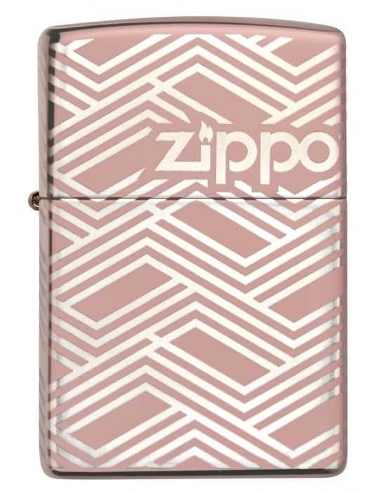 Zippo Aansteker Abstract Laser Design - achteraanzicht