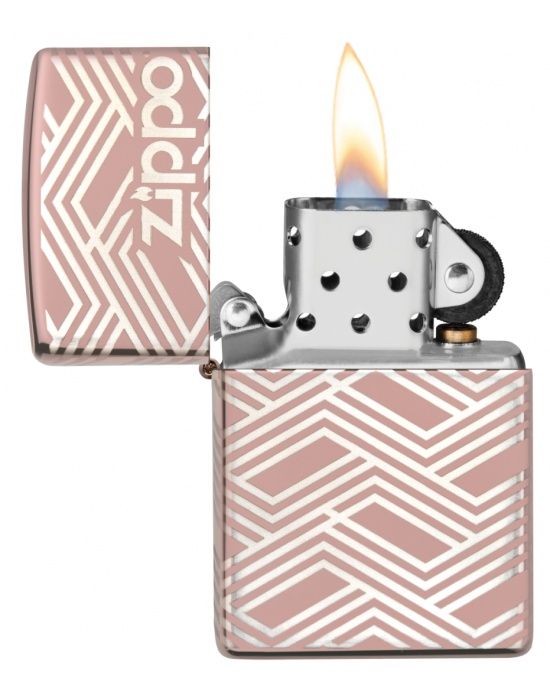 Zippo Aansteker Abstract Laser Design - detail