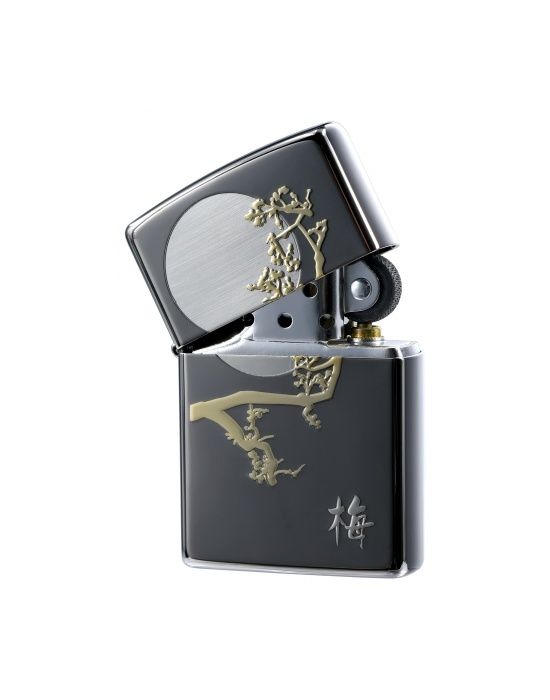Zippo Aansteker Asian The four Gracious Plants Blossom - achteraanzicht