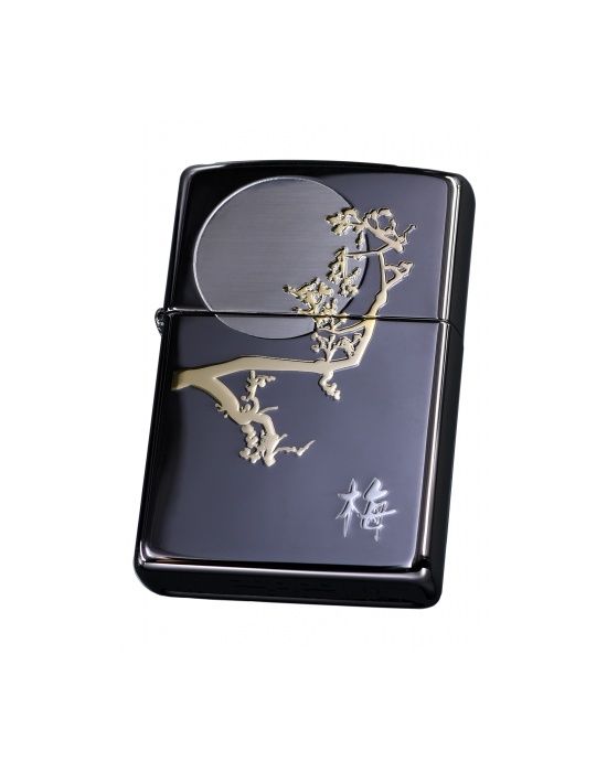Zippo Aansteker Asian The four Gracious Plants Blossom - detail