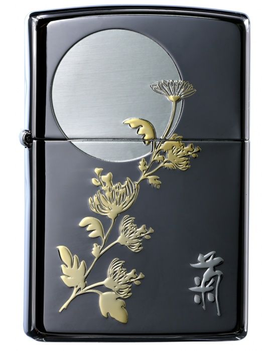 Zippo Aansteker Asian The four Gracious Plants Chrys. - vooraanzicht
