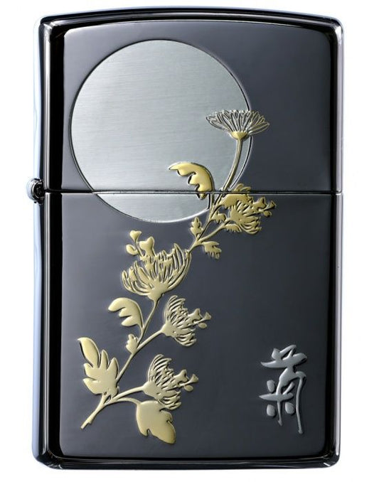 Zippo Aansteker Asian The four Gracious Plants Chrys. - vooraanzicht
