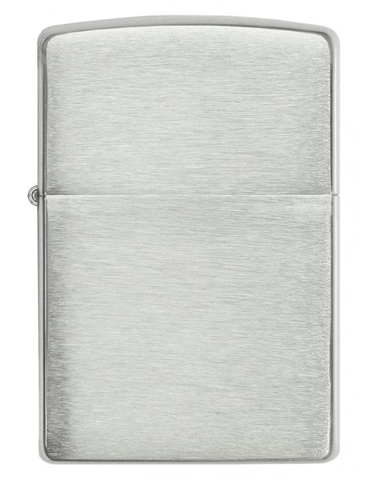 Zippo Aansteker BRUSHED STERLING SILVER - vooraanzicht
