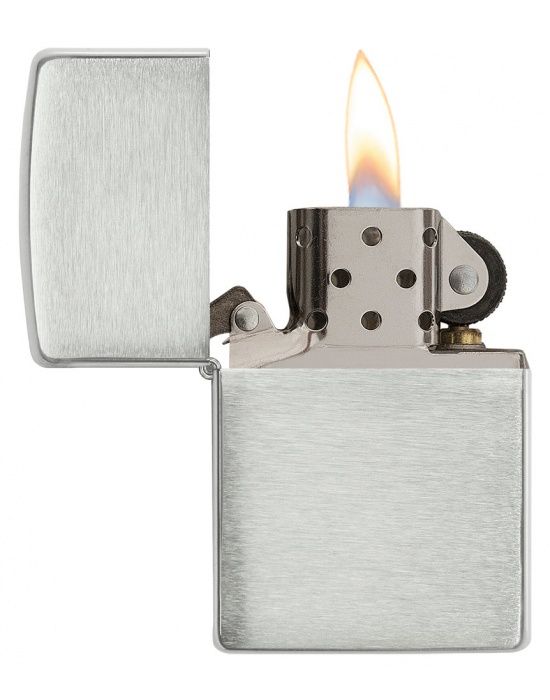 Zippo Aansteker BRUSHED STERLING SILVER - achteraanzicht