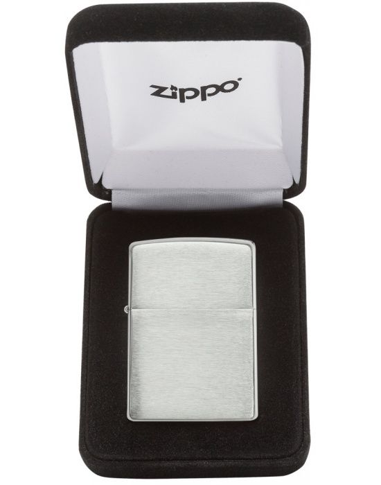 Zippo Aansteker BRUSHED STERLING SILVER - detail
