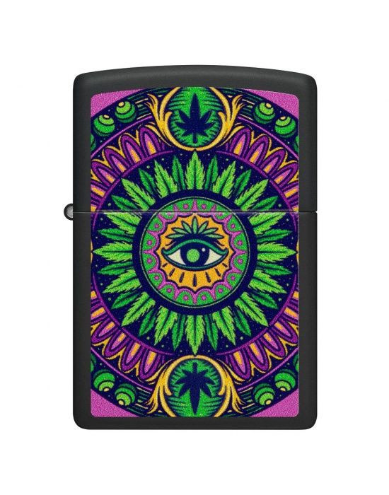 Zippo Aansteker cannabis Design - vooraanzicht