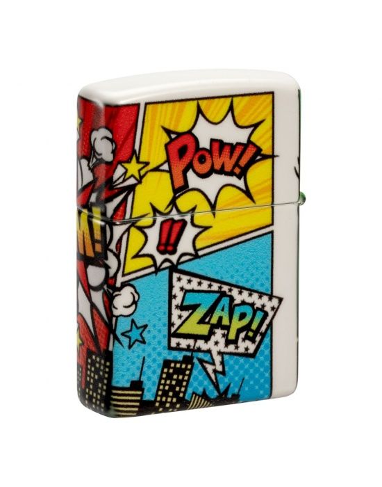 Zippo Aansteker Pop Art City Design - achteraanzicht