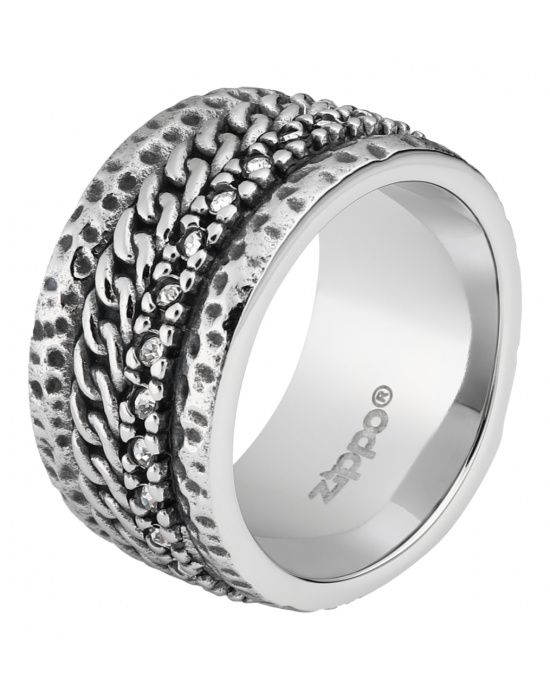 Zippo Chain Ring - 56 - vooraanzicht