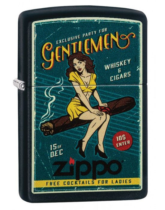 ZIPPO Aansteker Cigar Girl Design - vooraanzicht