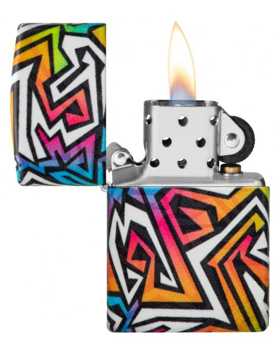 Zippo Aansteker Colorful Graffiti Design - detail