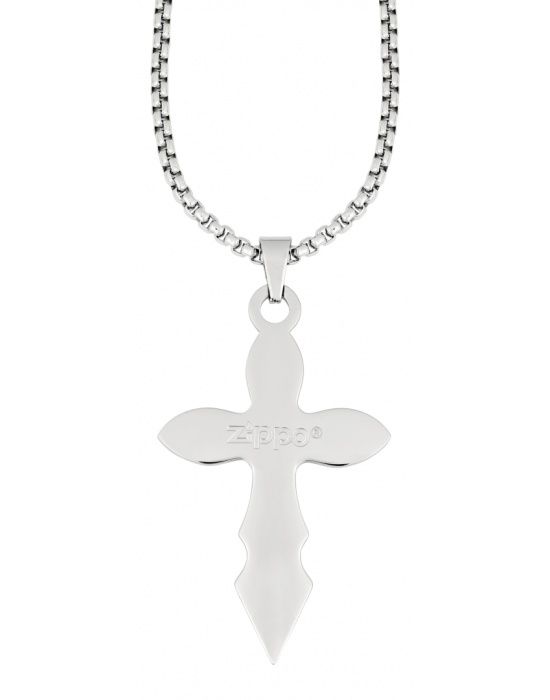 Zippo Cross Pendant Necklace - detail