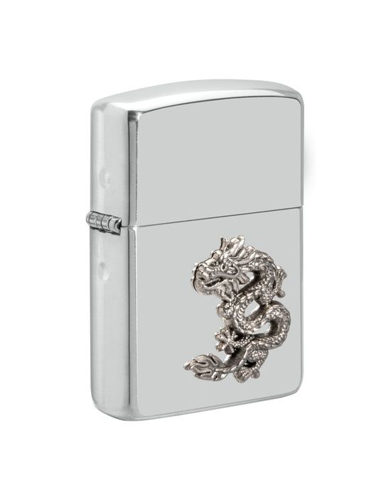 Zippo Aansteker Dragon Armor Sterling Silver - vooraanzicht