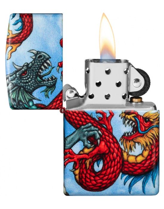 ZIPPO Aansteker Fighting Dragon 540 - achteraanzicht