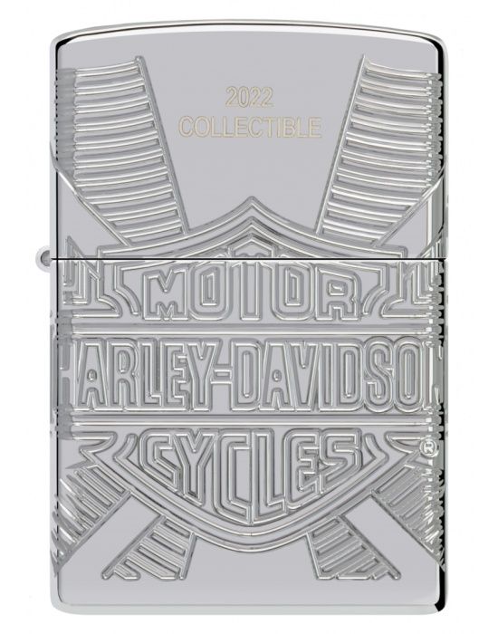 Zippo Aansteker Harley Davidson Armor collectable - achteraanzicht