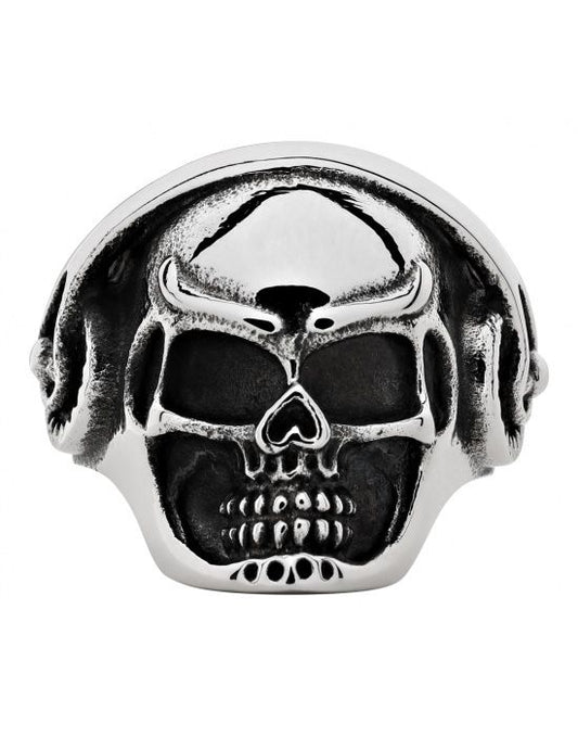 Zippo Headphone Skull Ring - 56 - vooraanzicht