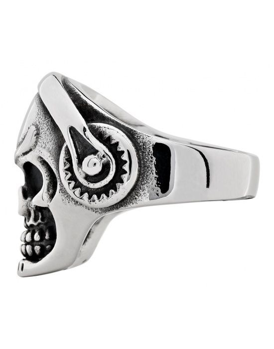 Zippo Headphone Skull Ring - 58 - achteraanzicht
