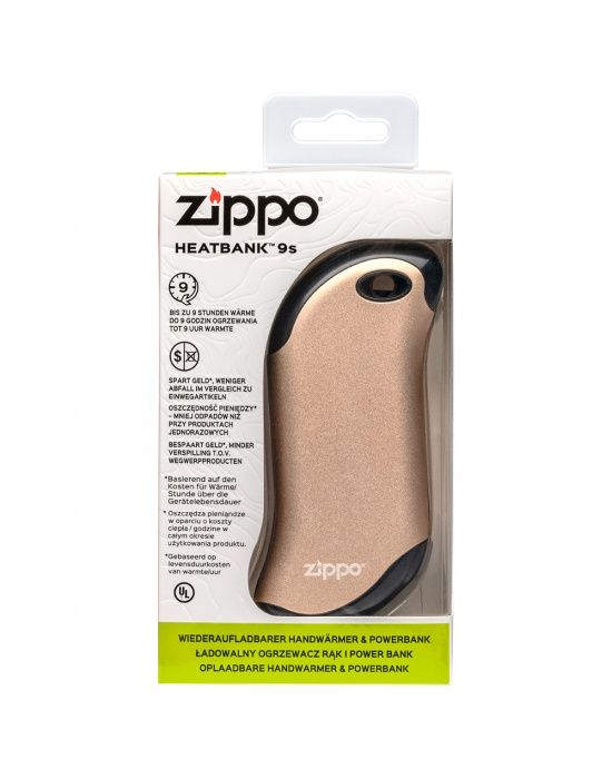 Zippo Aansteker HeatBankTM 9s Gold - vooraanzicht