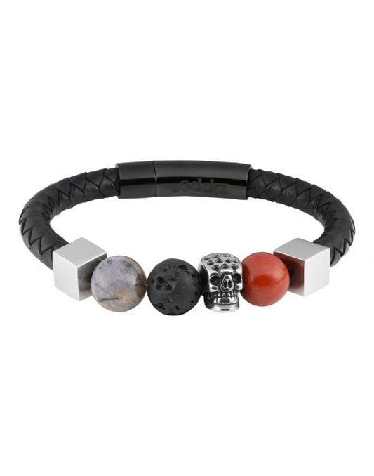 Zippo Leather Bracelet With Charms 22 x 1 x 1 cm - vooraanzicht