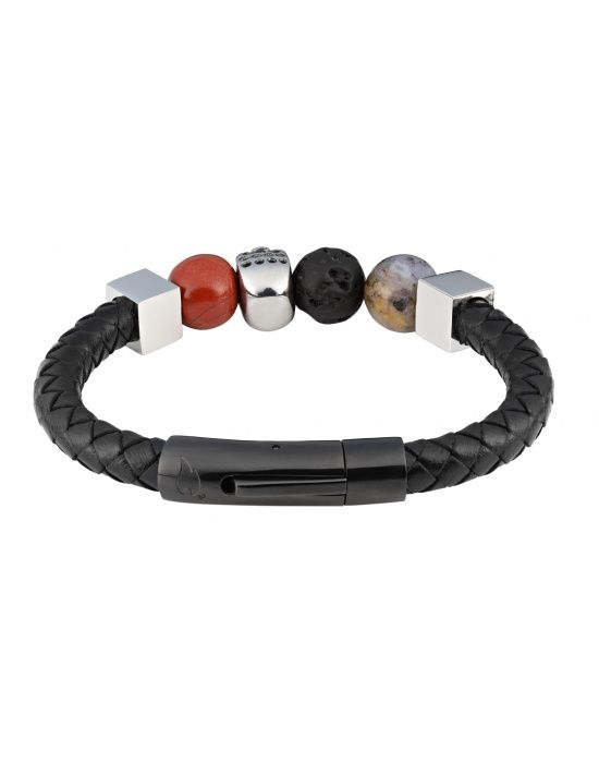 Zippo Leather Bracelet With Charms 22 x 1 x 1 cm - achteraanzicht