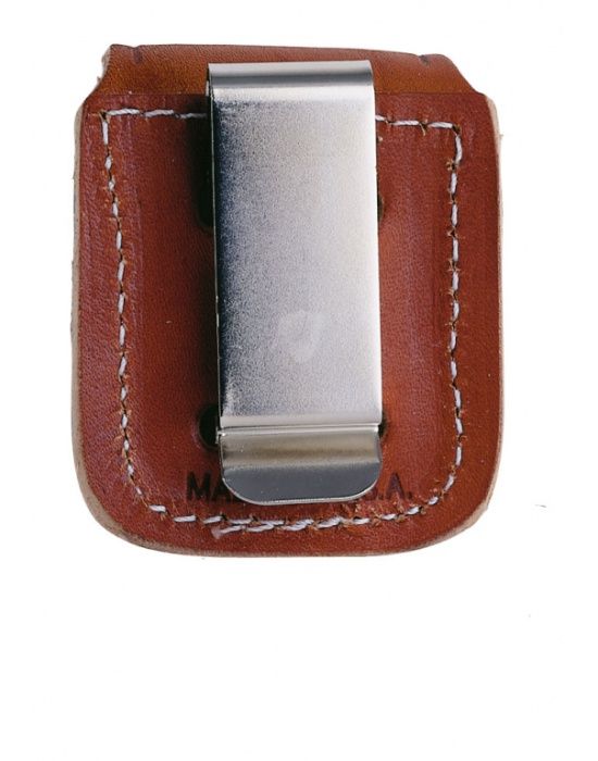 ZIPPO LPCB POUCH CLIP BROWN - vooraanzicht